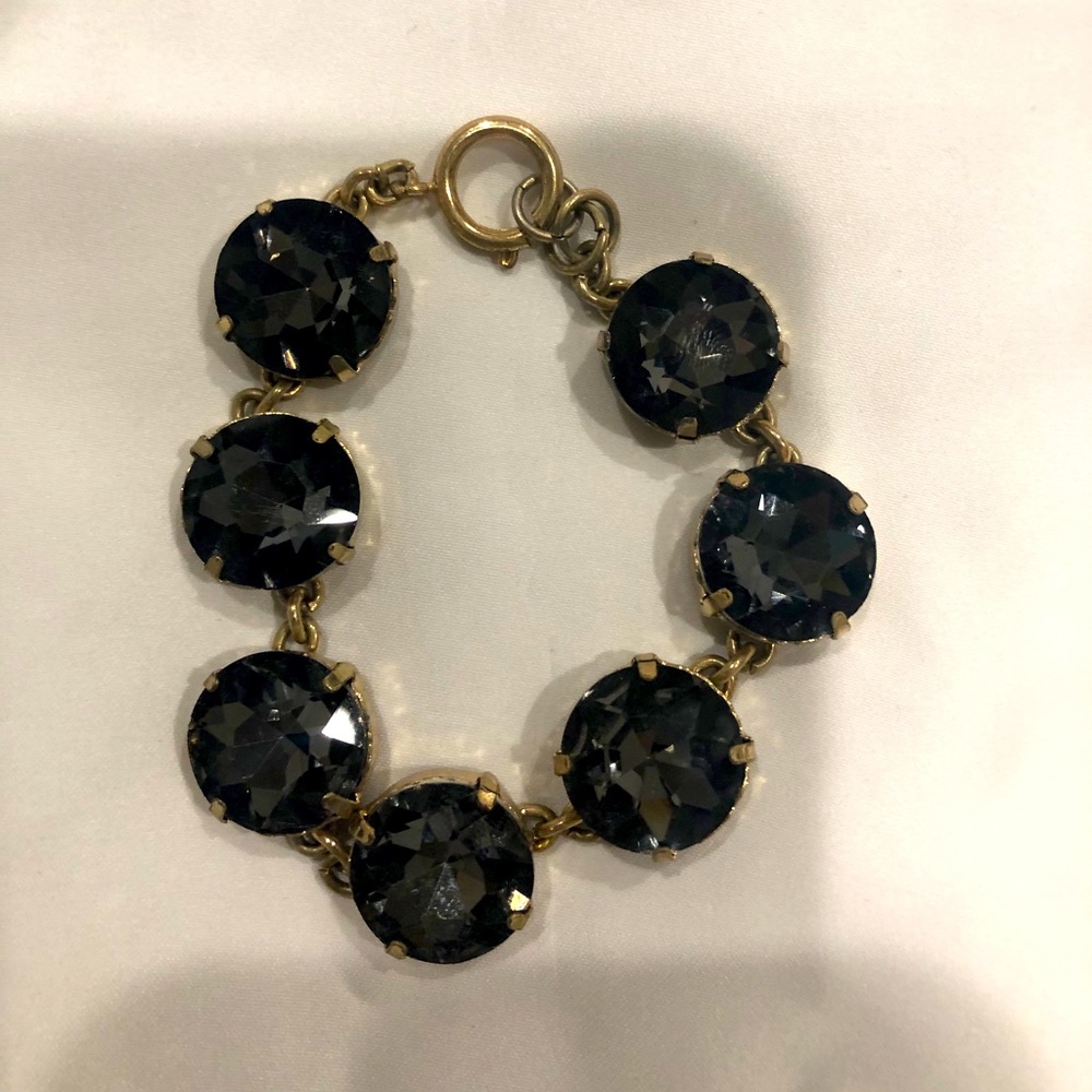 Chunky charcoal grey stone bracelet
